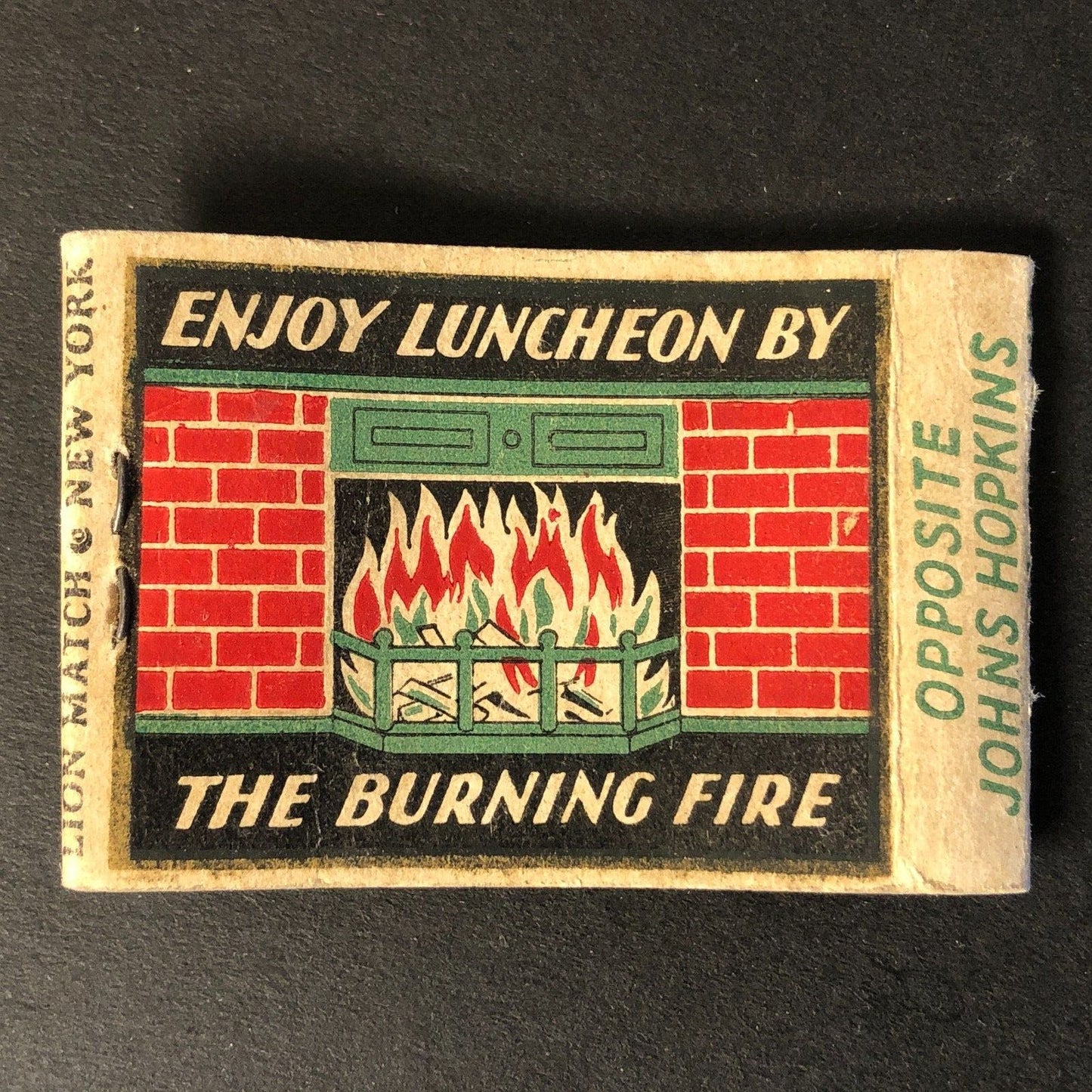 Leo's "Better Food" Restaurant Matchbook Cover Across Johns Hopkins c1940's