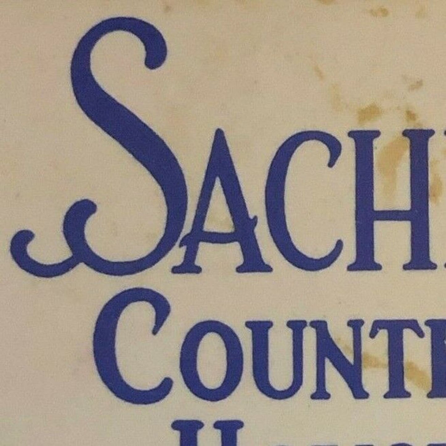 c1980's Wooden Matchbox Matchbook "Sachem Country House" Guilford, CT