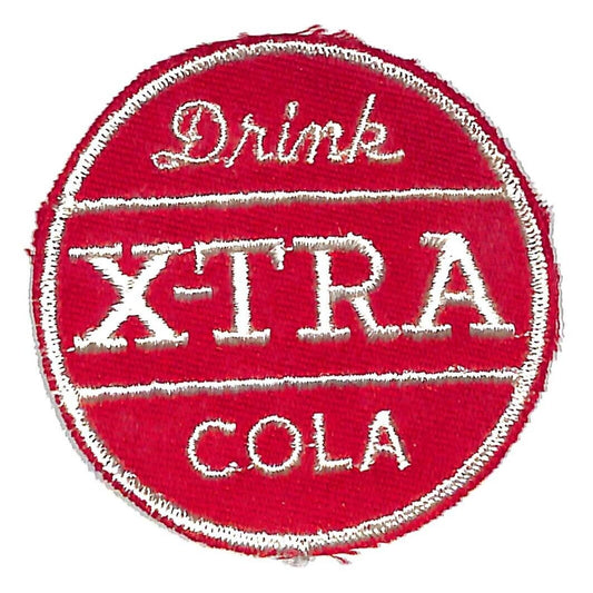 X-TRA Beverages Cola Wolcott, CT Embroidered Soda Patch c1960's-70's Very Scarce