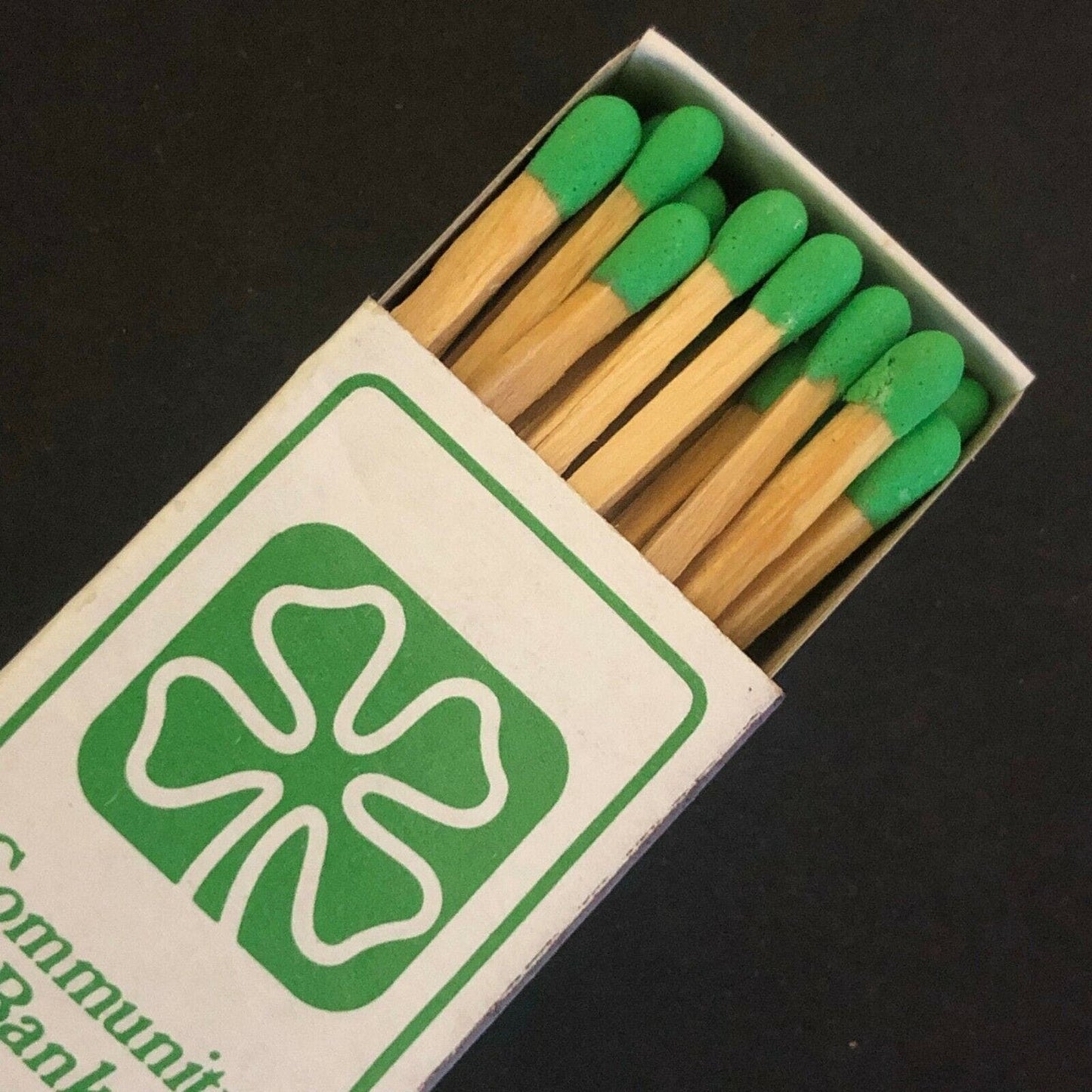 c1980's-90's Wooden Matchbox Matchbook - Community Banks Pinellas Pasco County