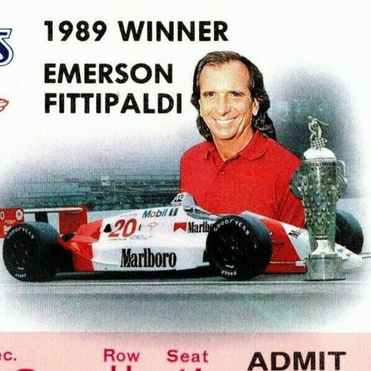 Indy 500 1990 Ticket Stub "Indianapolis 500" $45 Adm. Seat 14