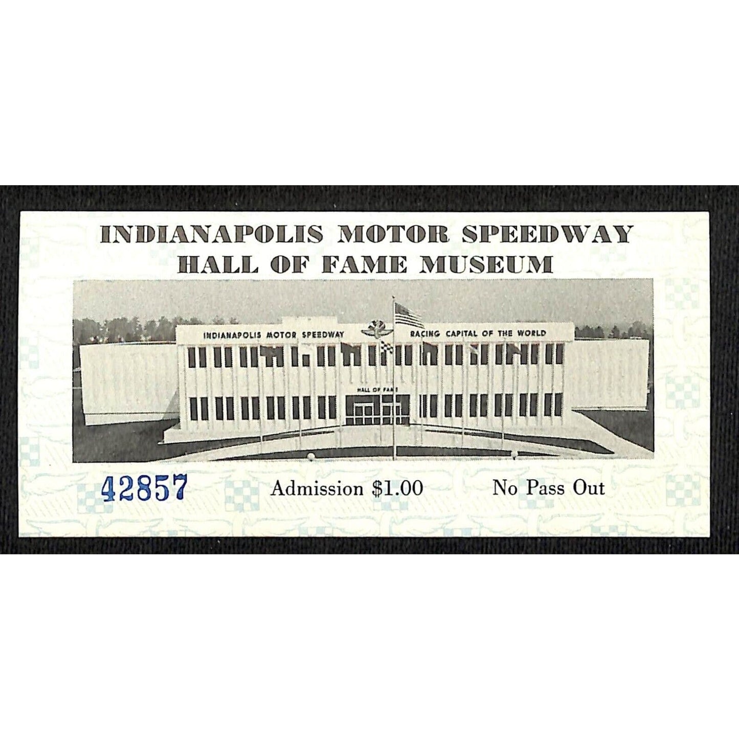 Indianapolis Motor Speedway Hall of Fame Museum Ticket INDY 500 42857 1980