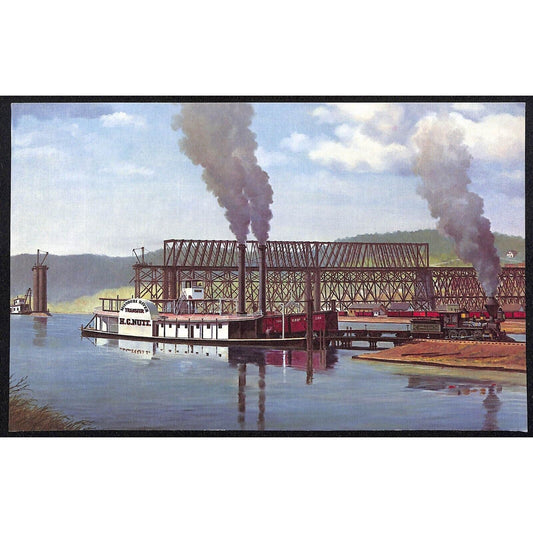 1970 Union Pacific "City of Kansas City" Dinner Menu / Missouri River Steamboat