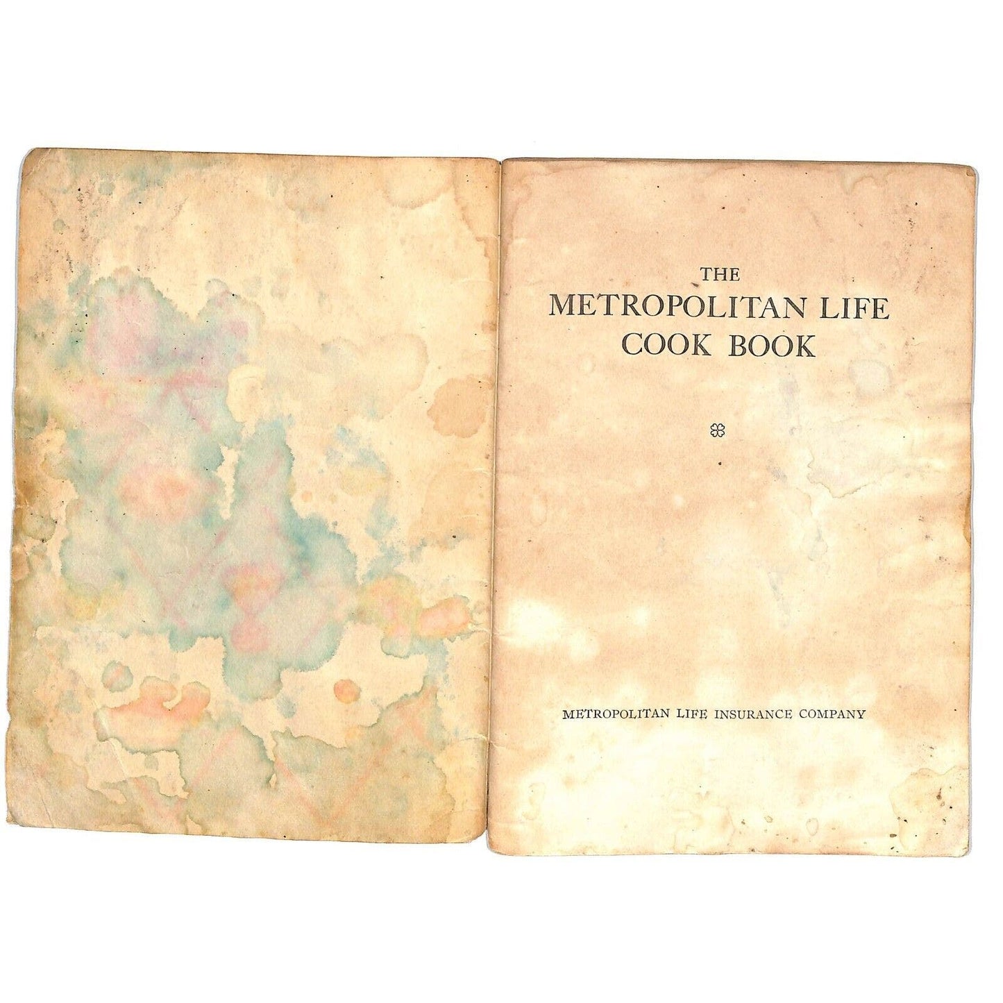 Metropolitan Life Insurance Cook Book Booklet 64pp c1920's-30's