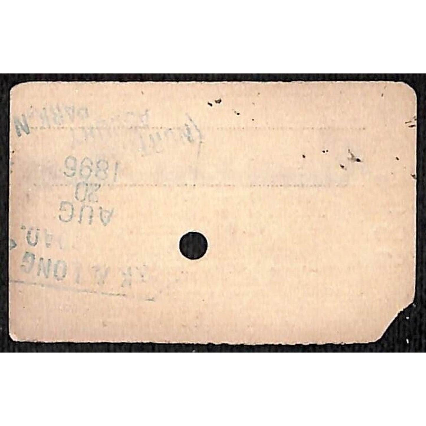 New York & Long Branch Railroad 1896 Ticket North Asbury Park Rumson Beach #7089