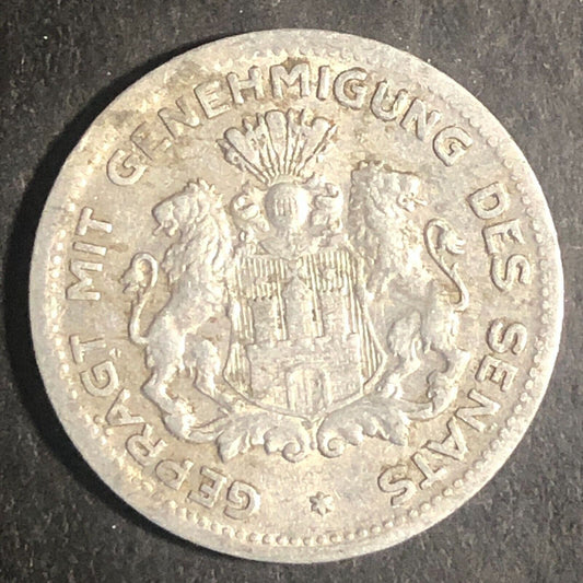 Hamburgische Bank von 1923 A.G. 5/100 Marke Alum. Coin / Token 23mm