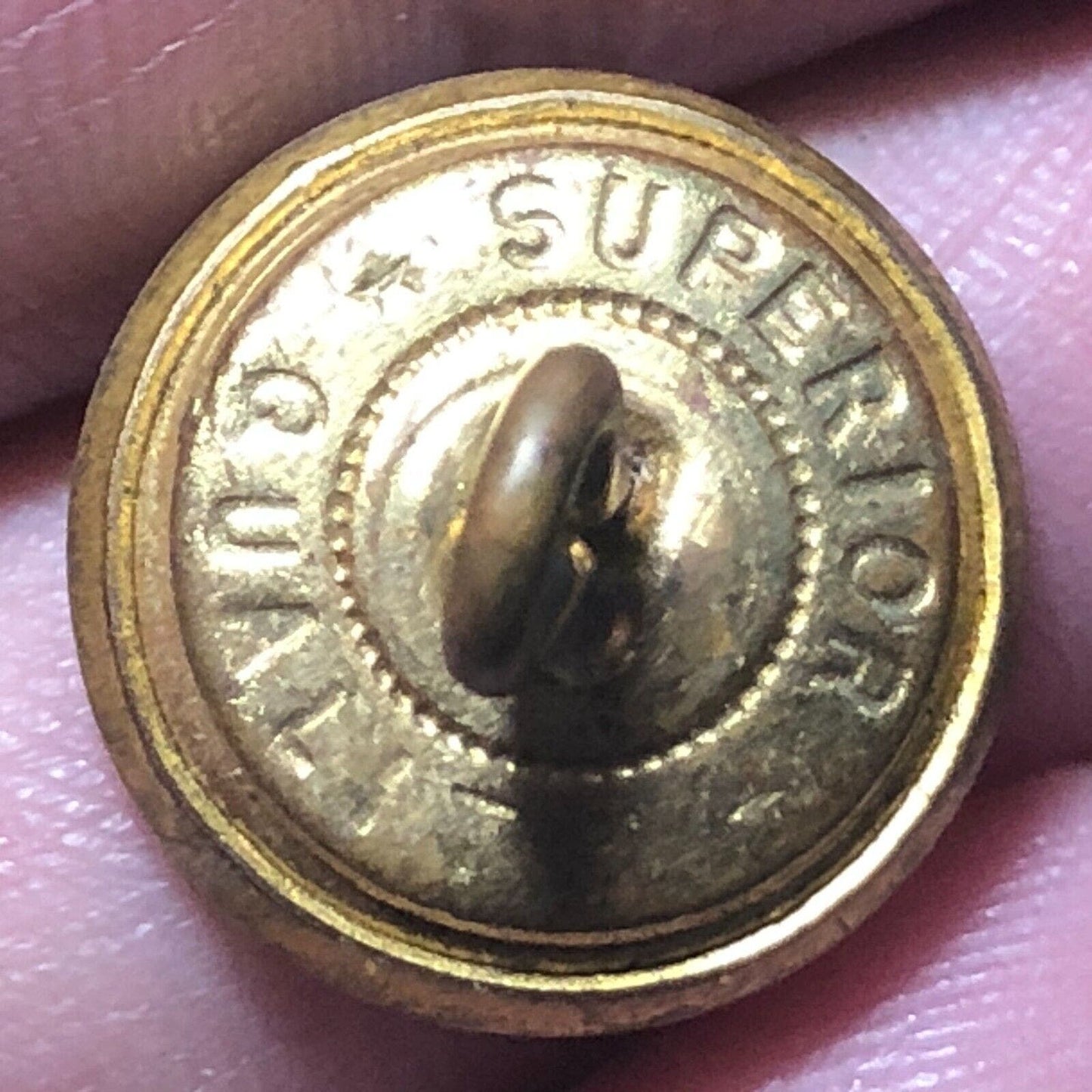 Kansas City Southern Lines Railway Brass Uniform Button 1/2" Superior