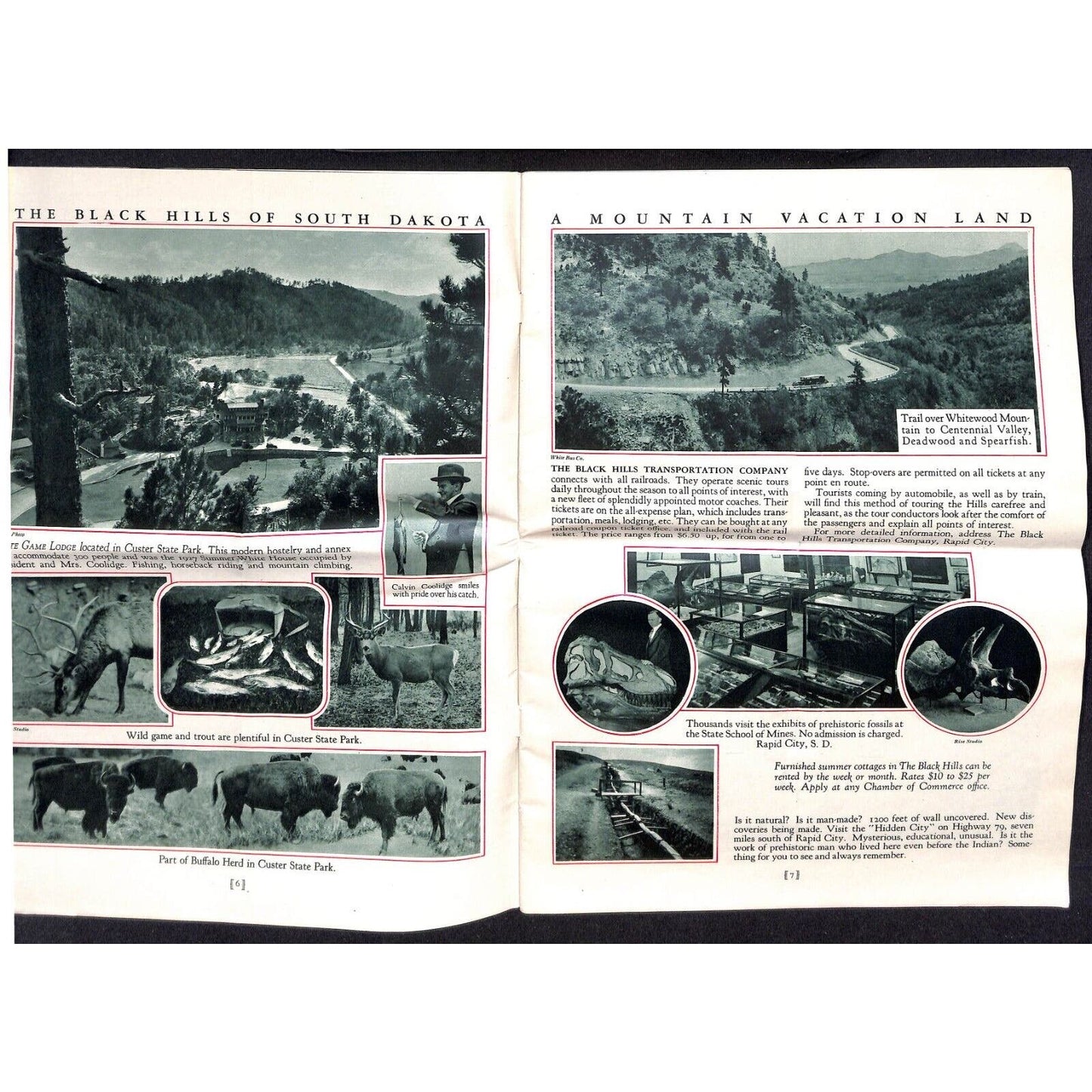 1932 "Black Hills of South Dakota" Large Pictorial Tourist Magazine 30pp Scarce