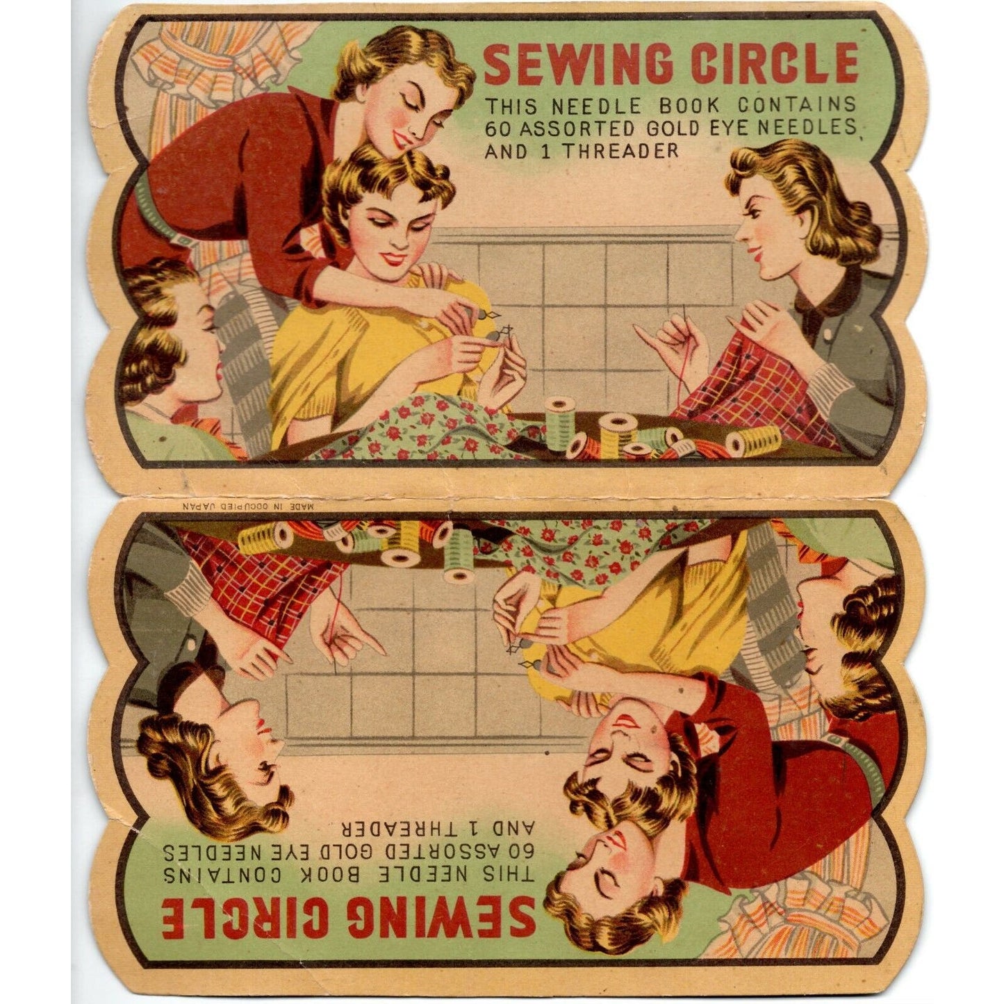 c1940's Advertising Sewing Needle Book "Sewing Circle" (No Needles)