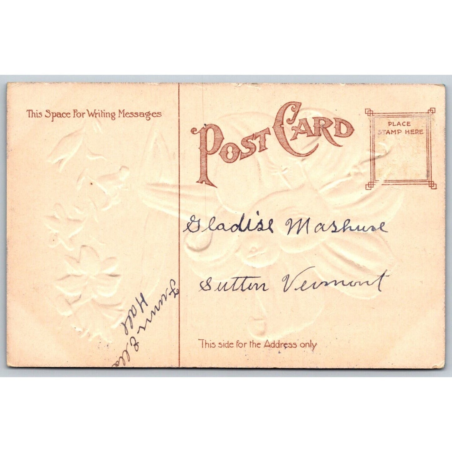 Easter Postcard "A Joyous Easter-tide" Floral Baby Chick EMB. NP c1915