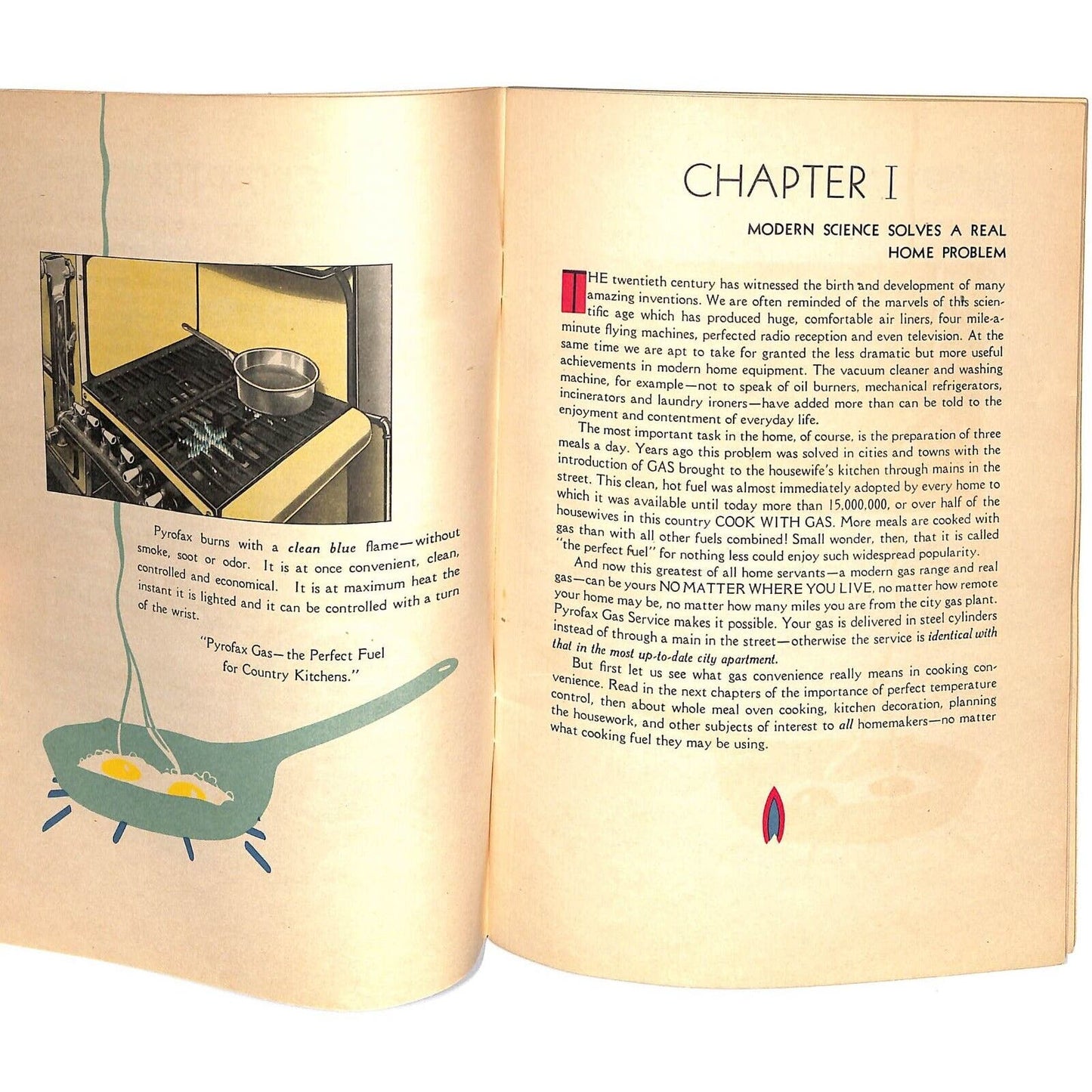 Union Carbide Pyrofax Div. "Cooking Made Easier" Booklet 32pp c1920's-30's VGC