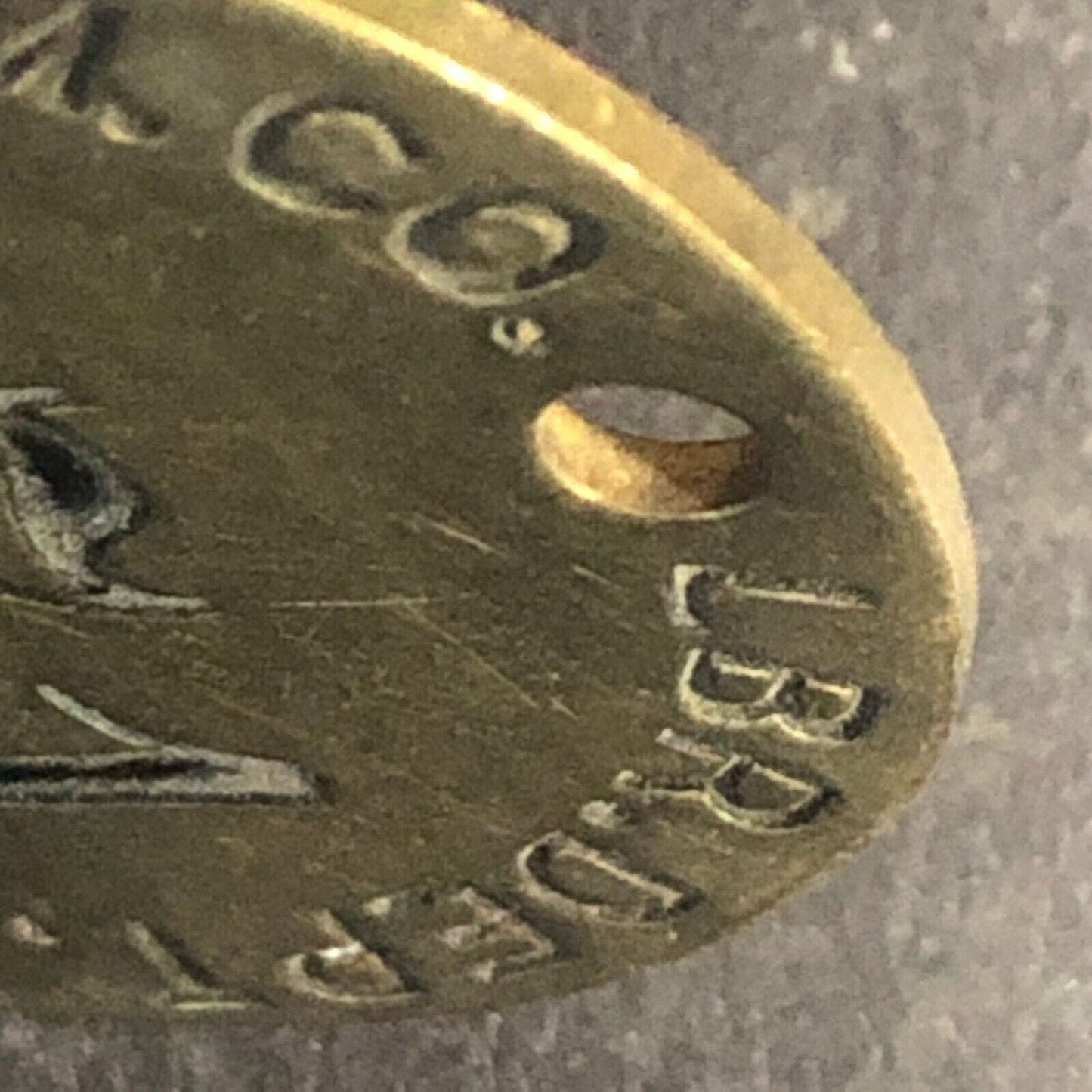 Anaconda Copper Mining Co. Bonner, MONT MT Brass Tool Check Tag #671 Scarce