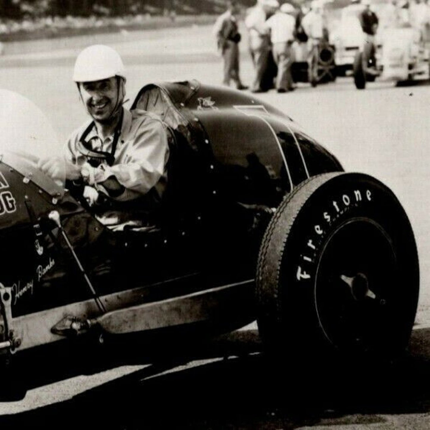 Indy 500 RPPC Postcard "1951 Henry Banks" Official Race Photo Unposted VGC