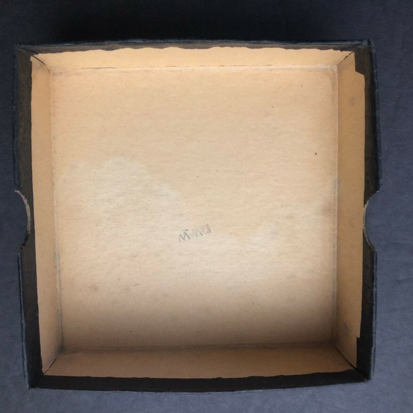 Vintage Empty Black Diamond Banjo String Box Texture + Gilt Text Faux Alligator?