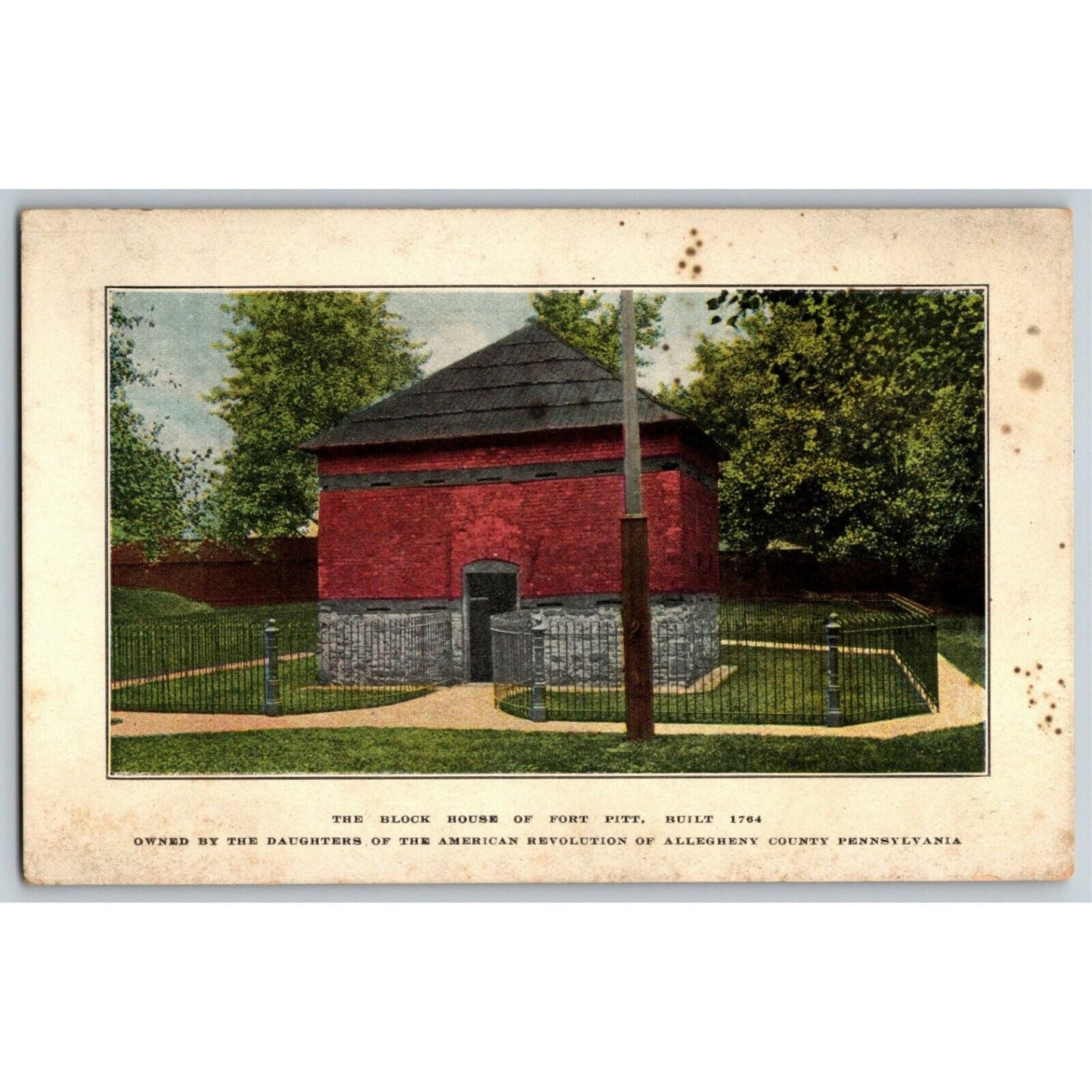 "Block House of Fort Pitt" Pittsburgh, PA NP Vintage Postcard