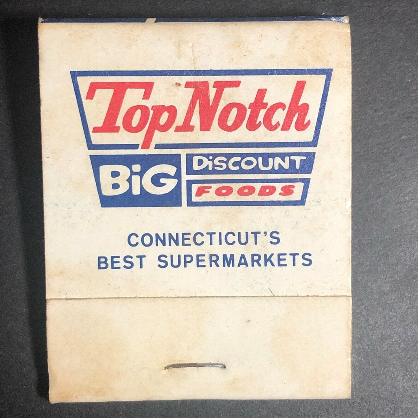 1970's Full Matchbook "Top Notch Big Discount Foods" "CT's Best Supermarkets"