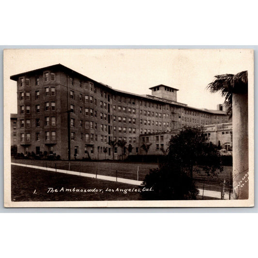 Ambassador Hotel Los Angeles RPPC* Postcard VGC c1930's-40's
