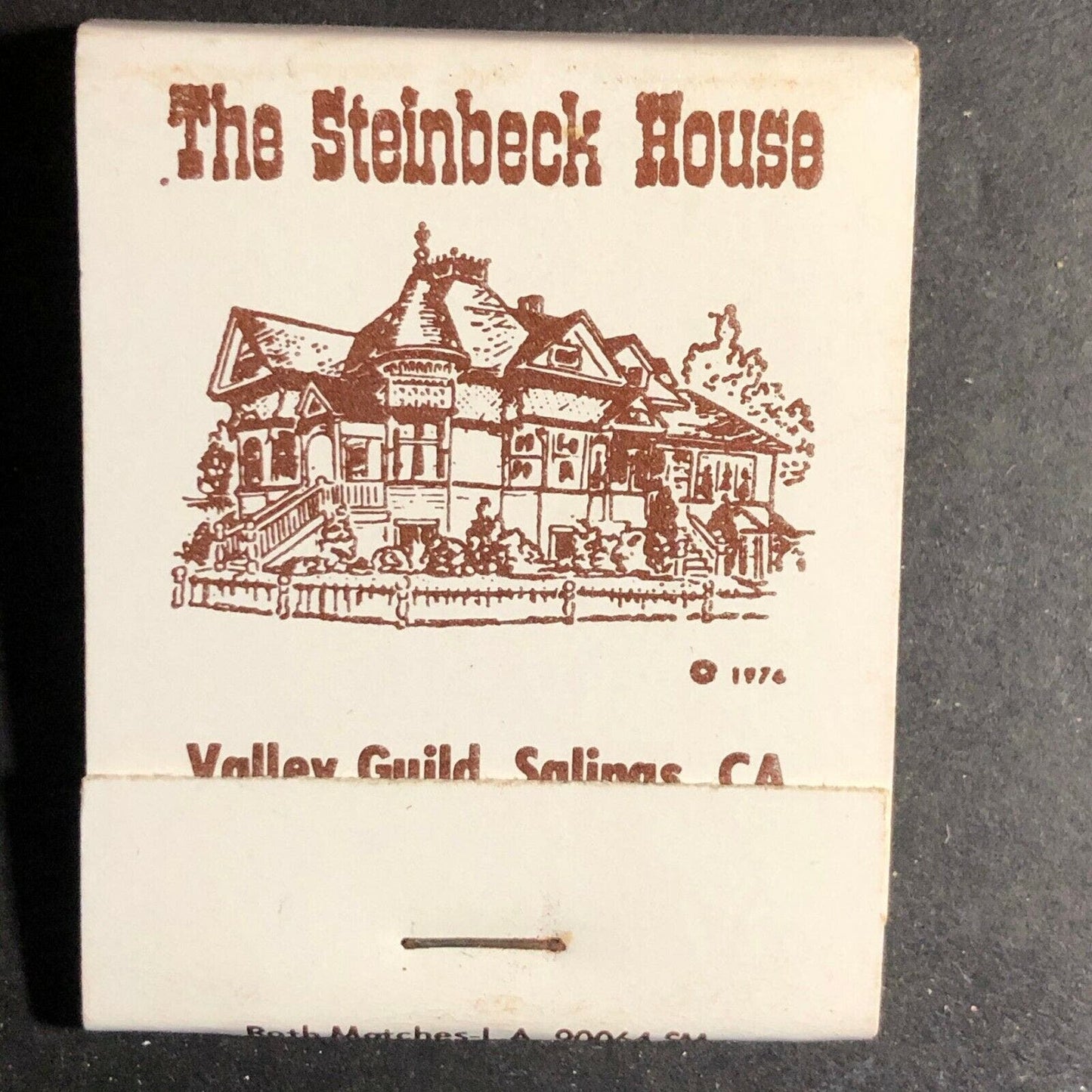 Vintage 1970's Full Matchbook - The Steinbeck House Restaurant Salinas, CA