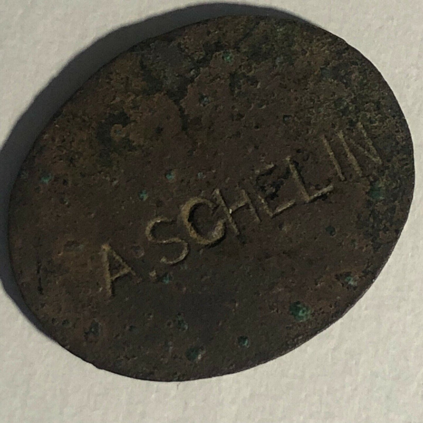 A. Schielin G/F 5c In Trade At The Bar Oval Token 25.4mm Scarce Maverick