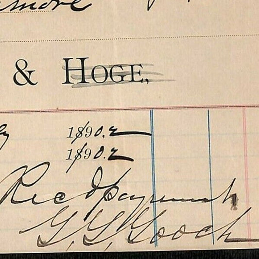 1902 Scarce Garrett G. Gooch Civil War Solider $22.50 Rent Receipt Staunton, VA