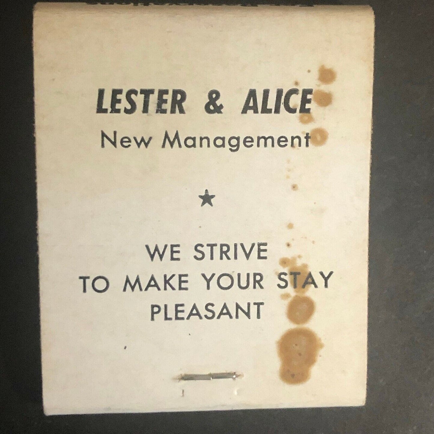 Vintage c1953-60 Full Matchbook "Roberta Motel" Atascadero, CALIF.