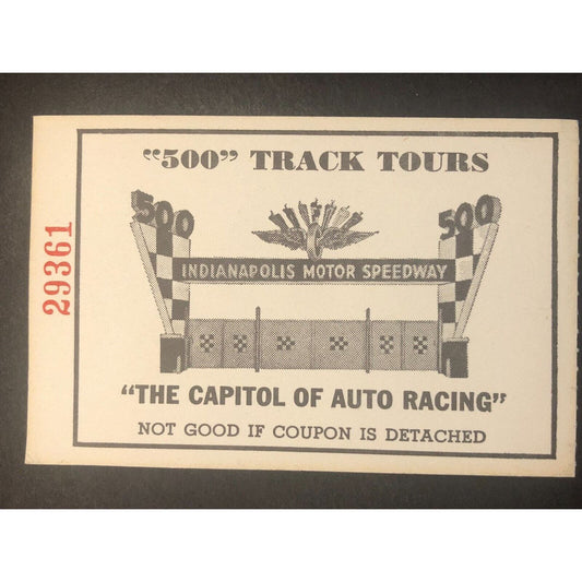 Indianapolis Motor Speedway IMS One Lap Completed Stub c1960's?