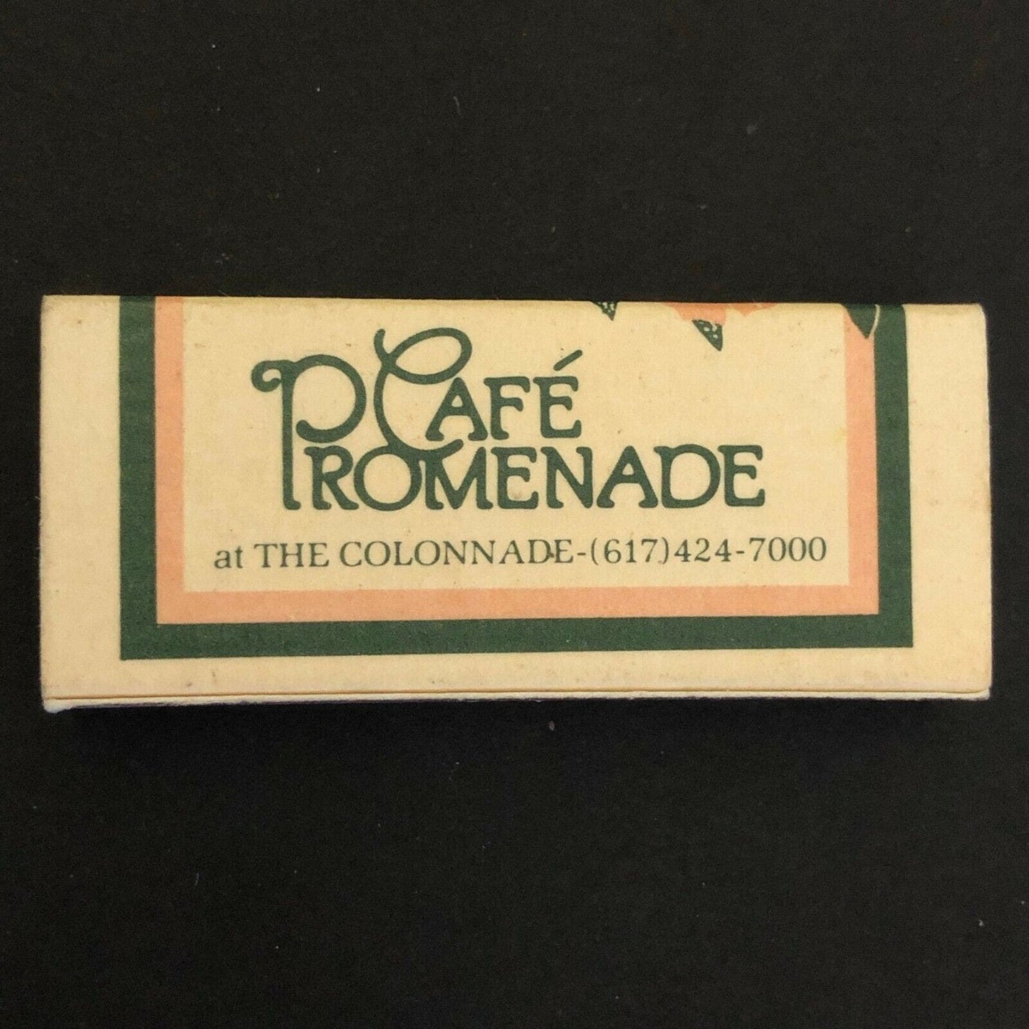 c1980's-90's Wooden Matchbox Matchbook "Cafe Promenade" Boston, MA