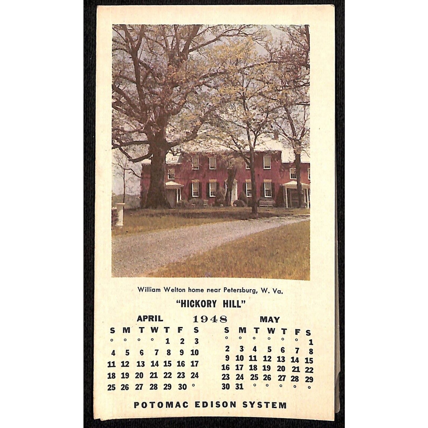 Potomac Edison Power Reddy Kilowatt 1948 "Expense Breakdown" Calendar Scarce