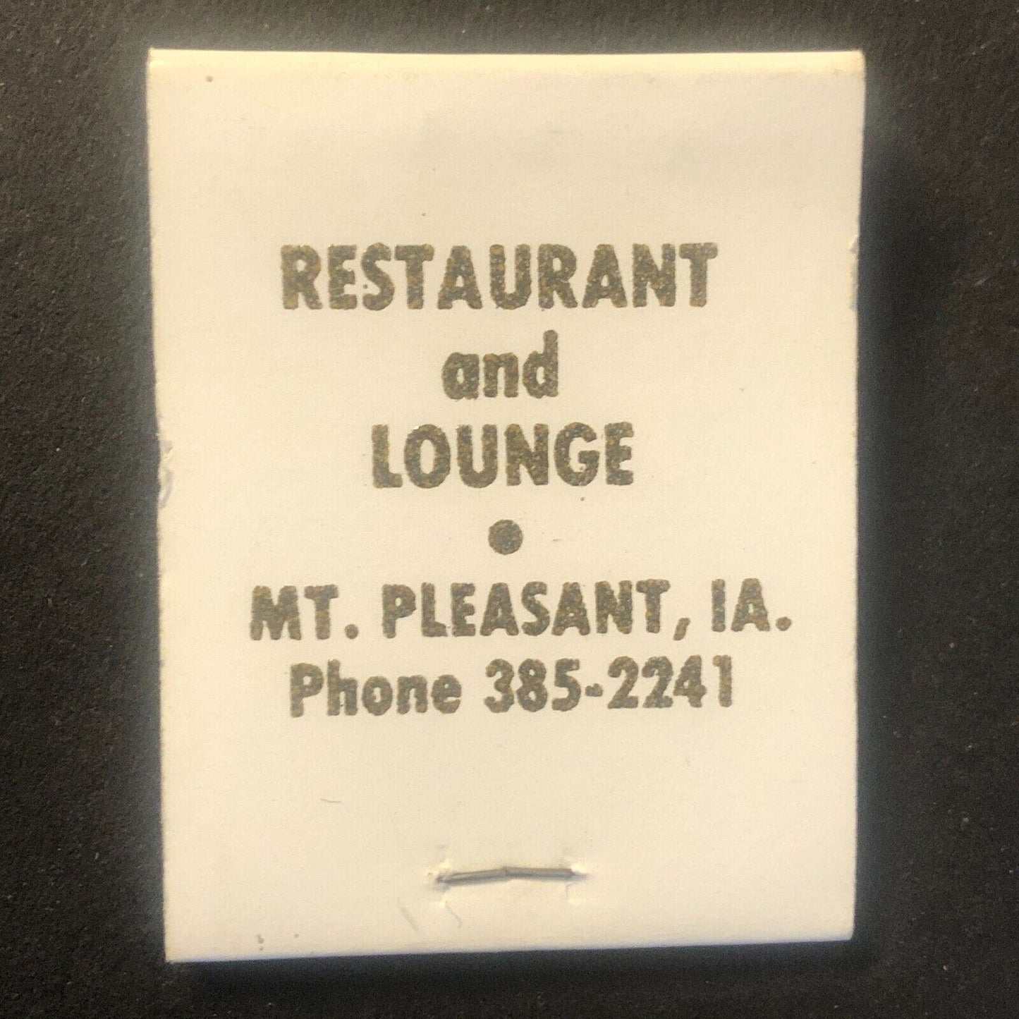 Iris Restaurant Lounge Mt. Pleasant, IA Vintage Full Matchbook c1960's-73