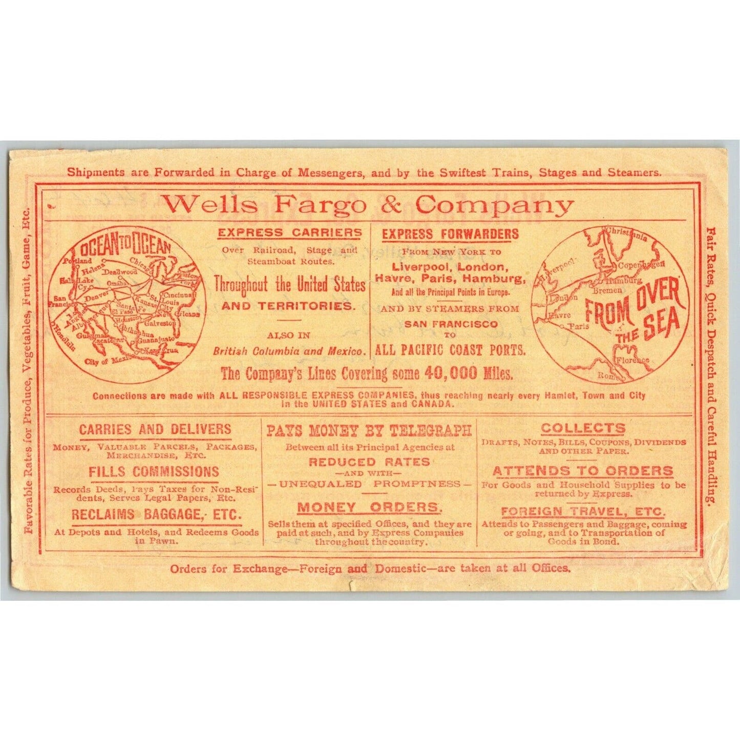 1908 Wells Fargo & Co Express - Grass Valley CA - $86.80 Money Receipt