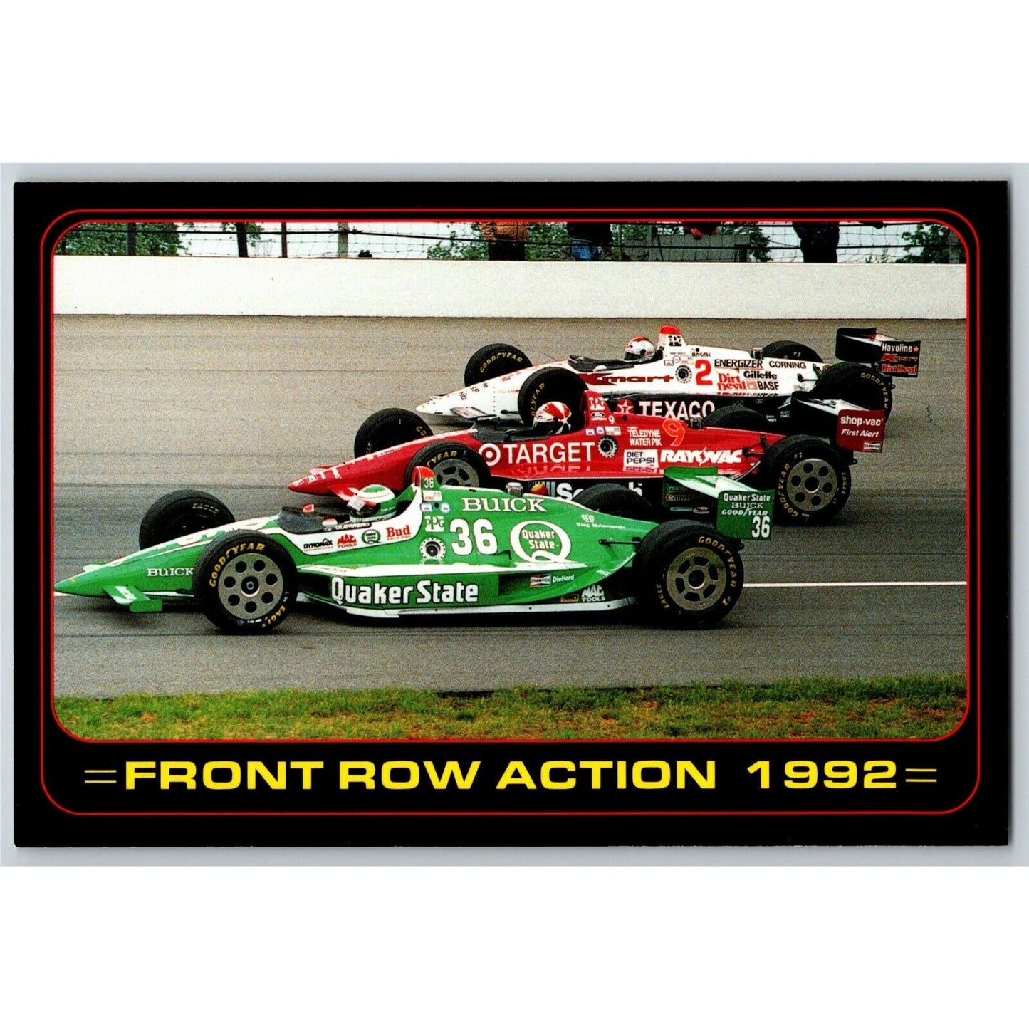 c1992 Indy 500 - Front Row Action - Motor Speedway NOS 4" x 5 3/4" Postcard