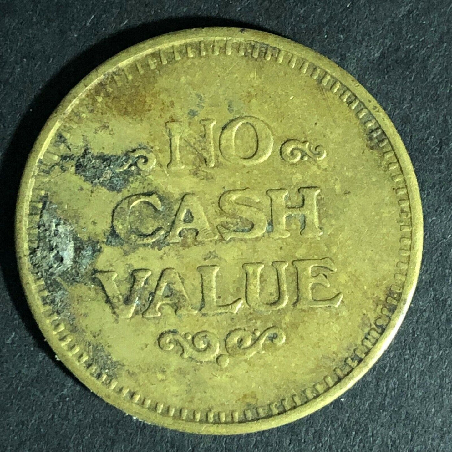 "Parking Token" w/ 1910's Automobile Art Brass Token 28.5mm
