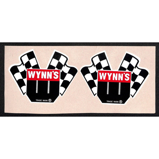 Wynn's Racing Car Die Cut Auto Sticker Decal Sheet c1970