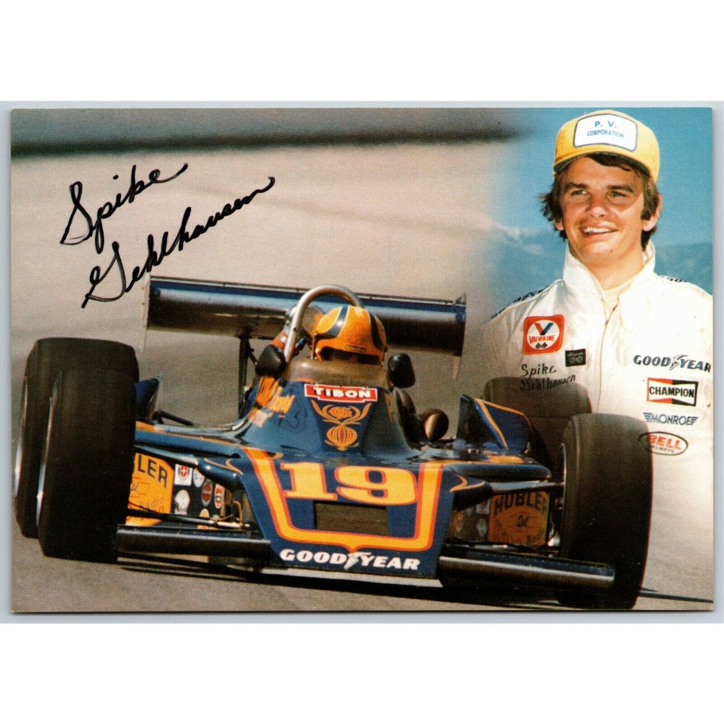 Vintage Oversized Indy 500 Postcard c1978 "Spike Gehlhausen" 5" x 7"