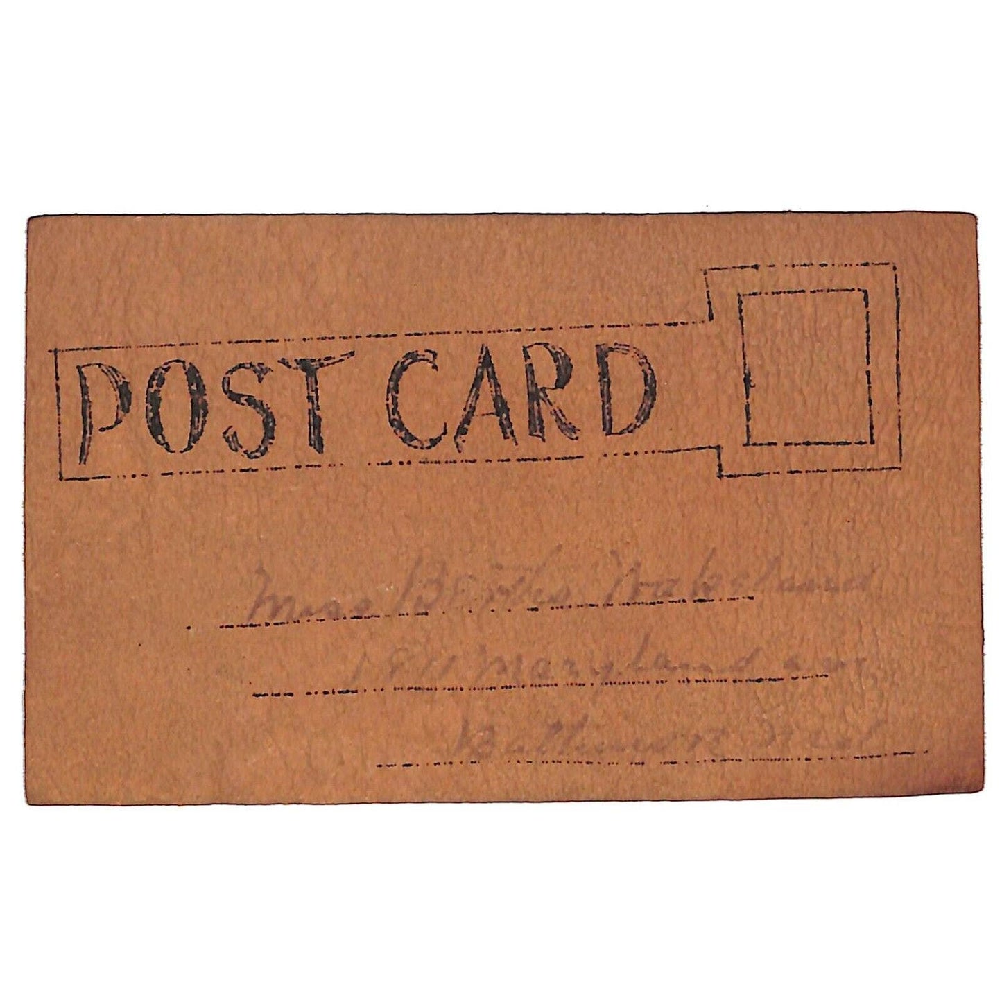 Funny Leather Postcard "Good Fishing Here" Couple Sitting at Edge of Dock