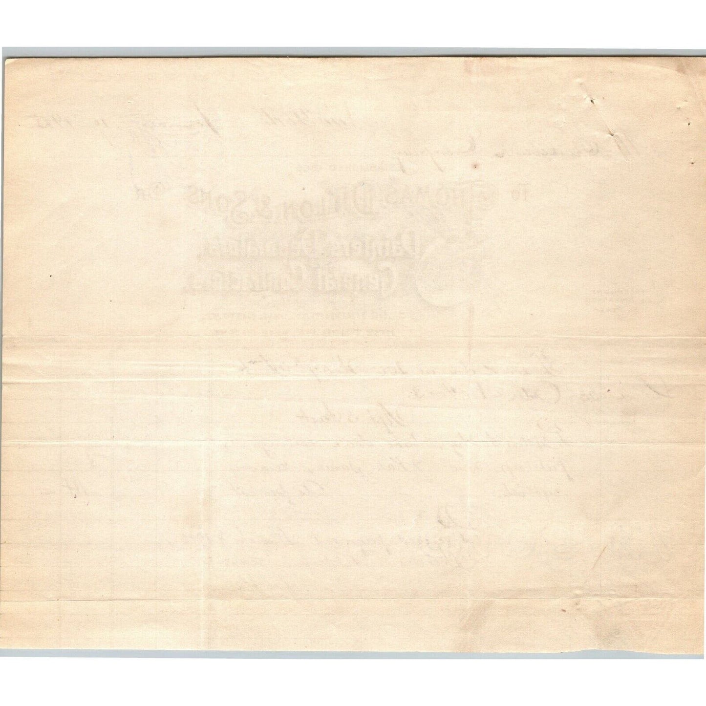 1915 "Thomas Dillon & Sons" Painters Decorators Billhead Letterhead 3rd Ave NYC