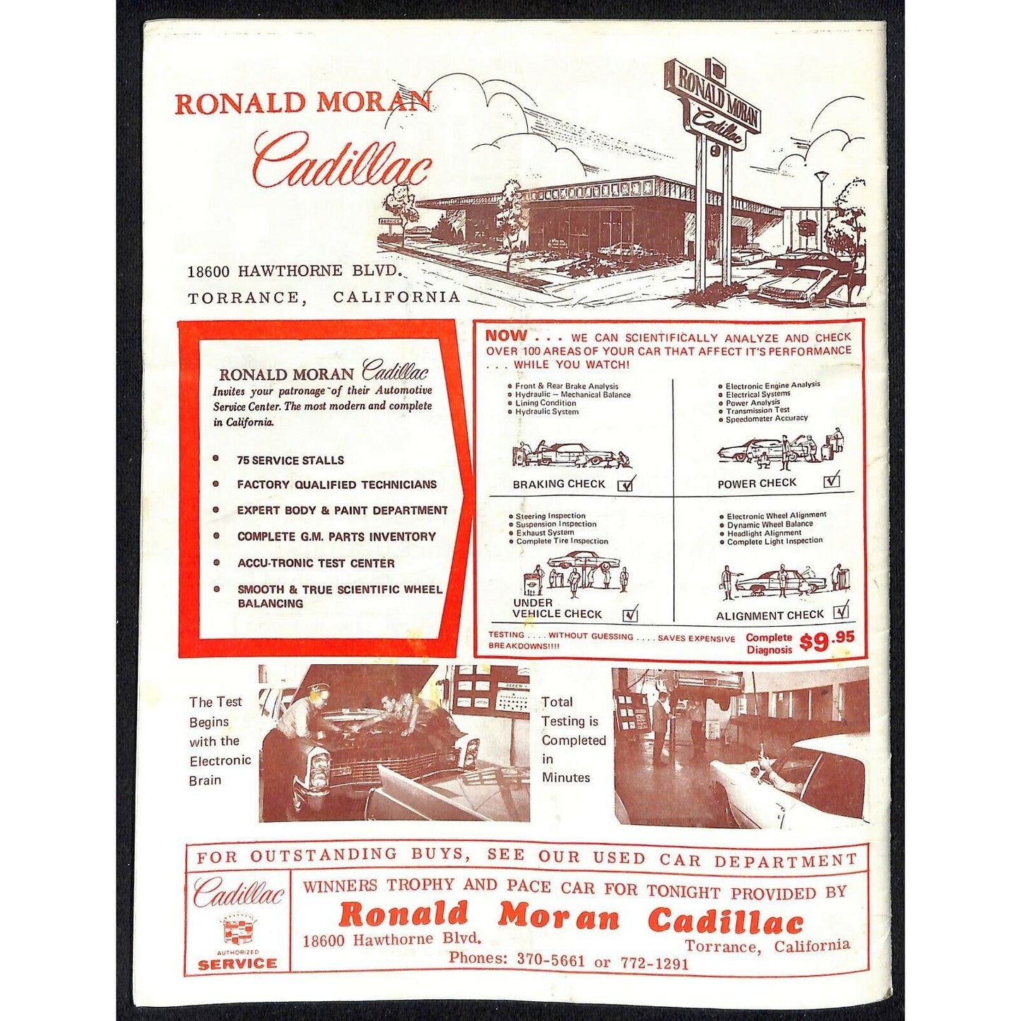 Scarce Nov 28 1968 USAC Midget Races Auto Racing Program Ascot Park Gardena