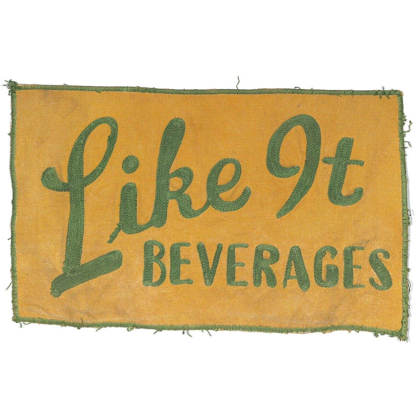 Like It Jahnke’s Beverages Large Embroidered Soda Patch c1940's-50's Very Scarce