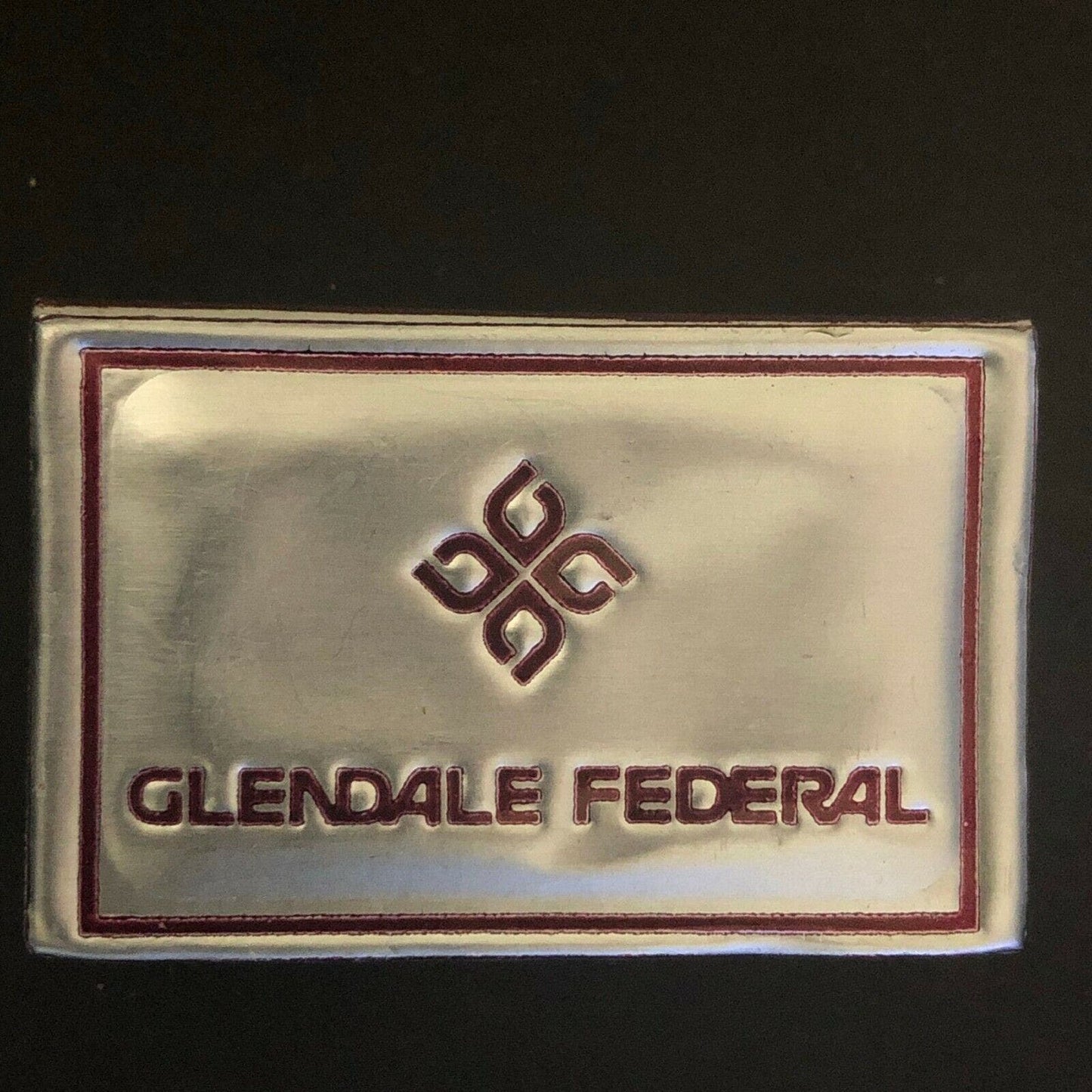 c1970's-80's Foil Wooden Matchbox / Matchbook - Glendale Federal