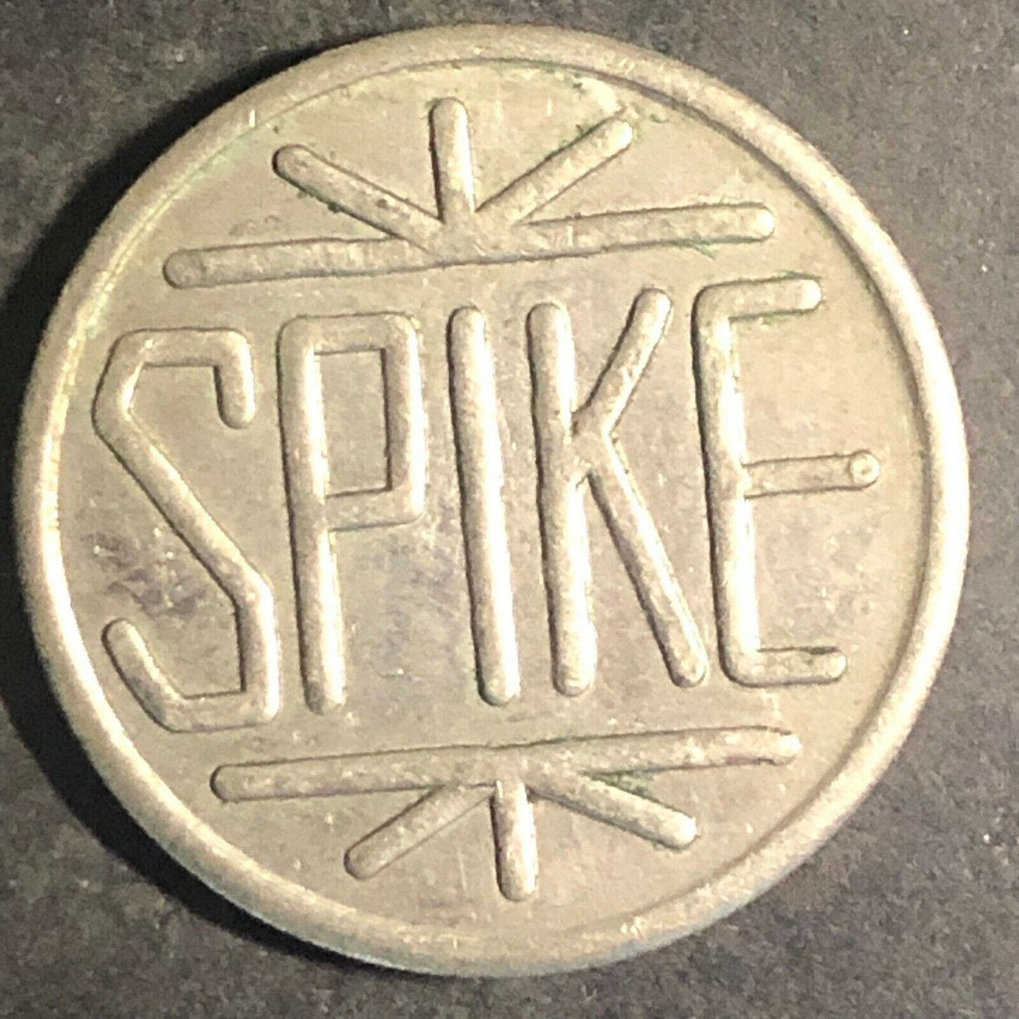 Vintage 21mm Brass "Spike" Token