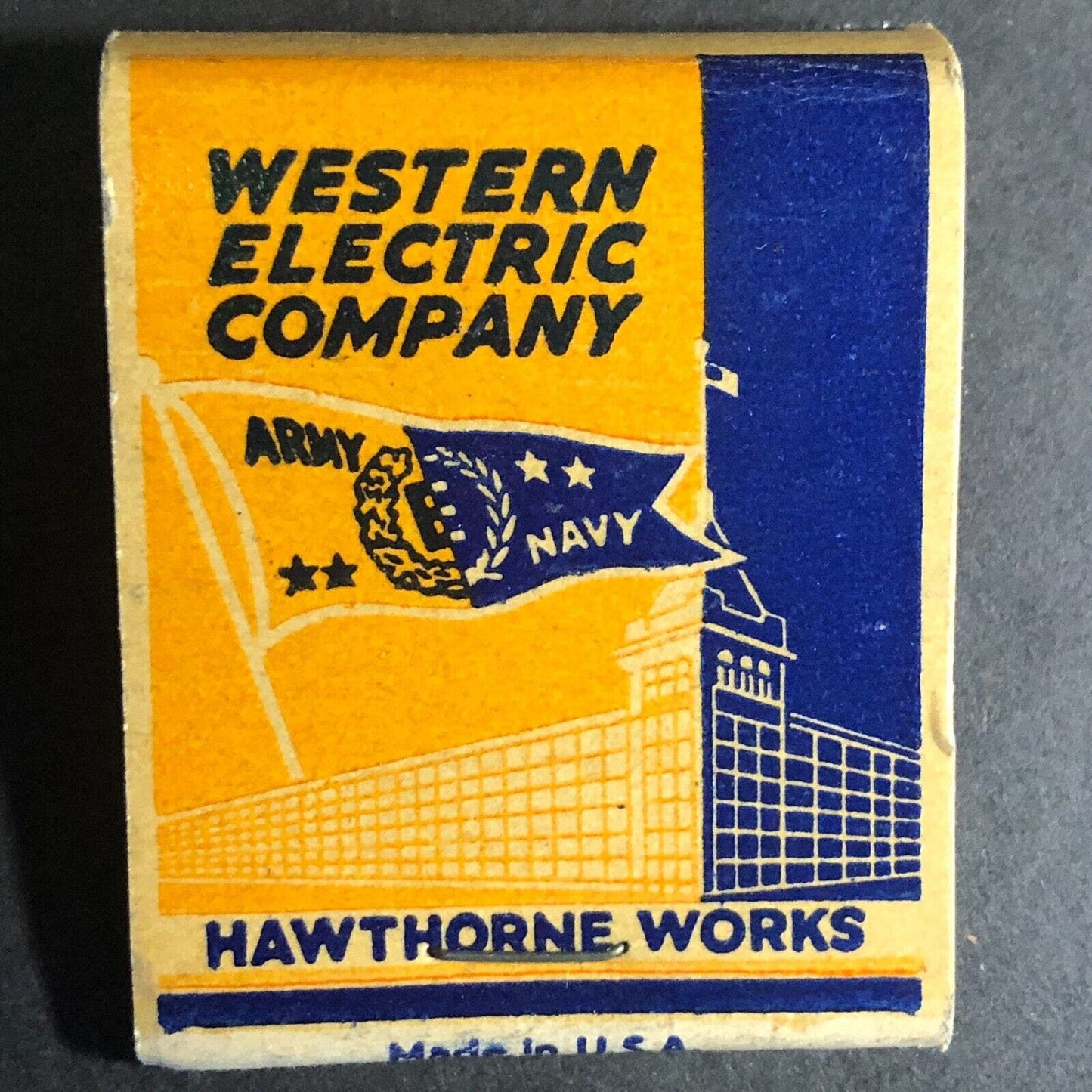 Western Electric Hawthorne Works Bell Telephone Full Matchbook c1930's-40's (#1)