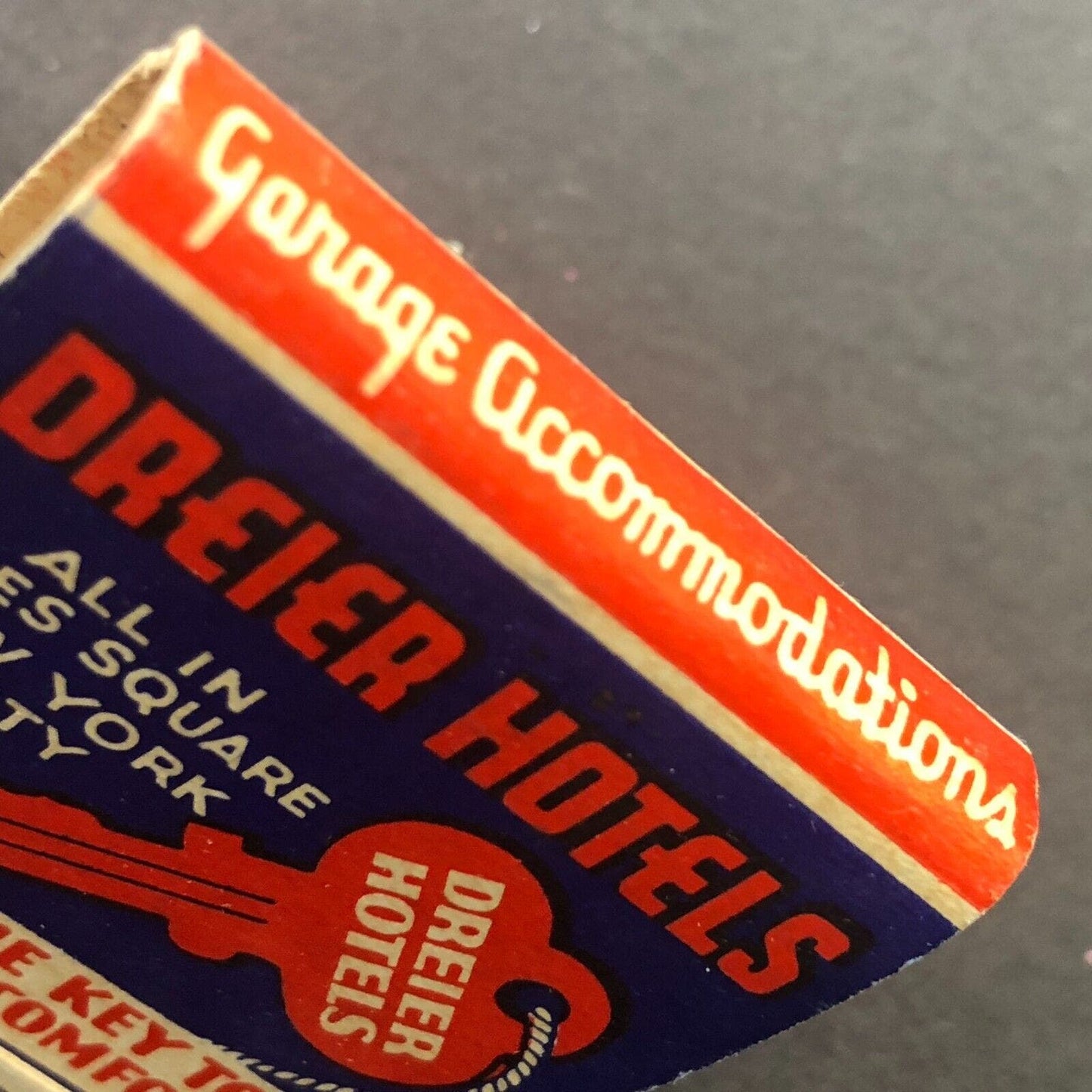 Dreier Hotels Times Square New York Full Matchbook c1940's VGC Scarce