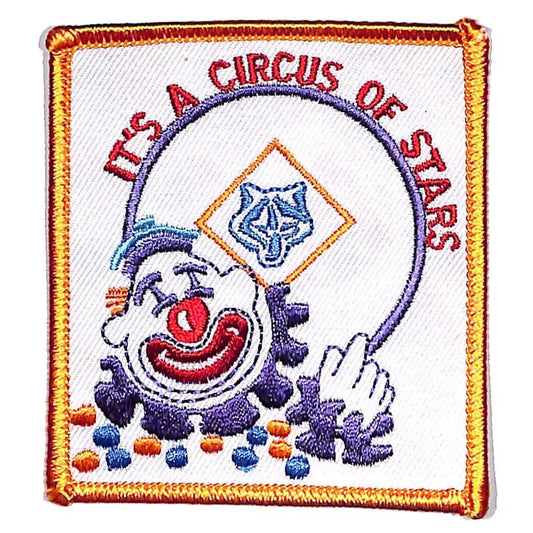 BSA Patch "It's a Circus of Stars" Boy Scouts Clown c1992 / Scarce