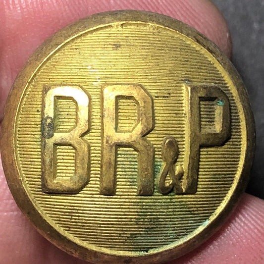 Buffalo, Rochester, and Pittsburgh Railway Brass Uniform Button 3/4" American