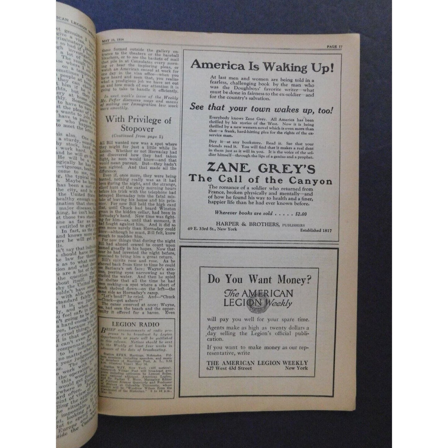 "The American Legion Weekly" May 1924 - 22 pgs.