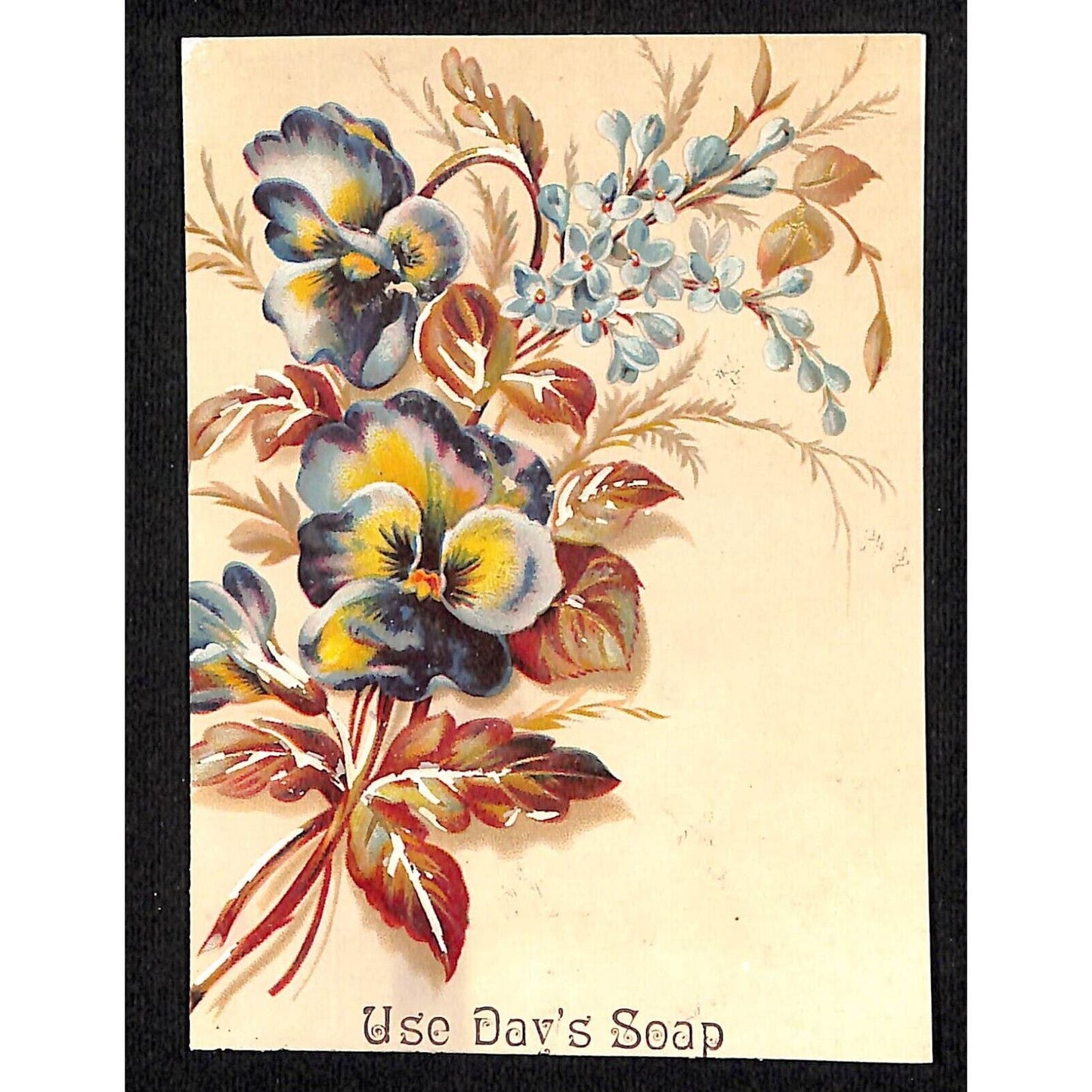 Day's Soap Victorian Trade Card w/Flowers - Day & Frick