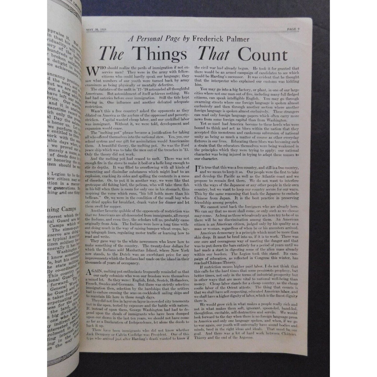 "The American Legion Weekly" May 1924 Memorial Day Edition - 24 pgs