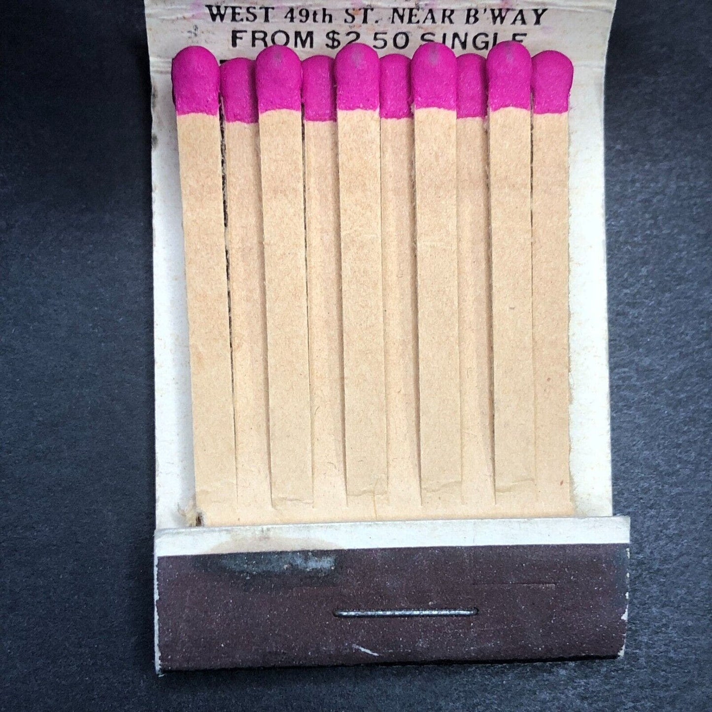 Dreier Hotels Times Square New York Key Full Matchbook c1940's VGC Scarce