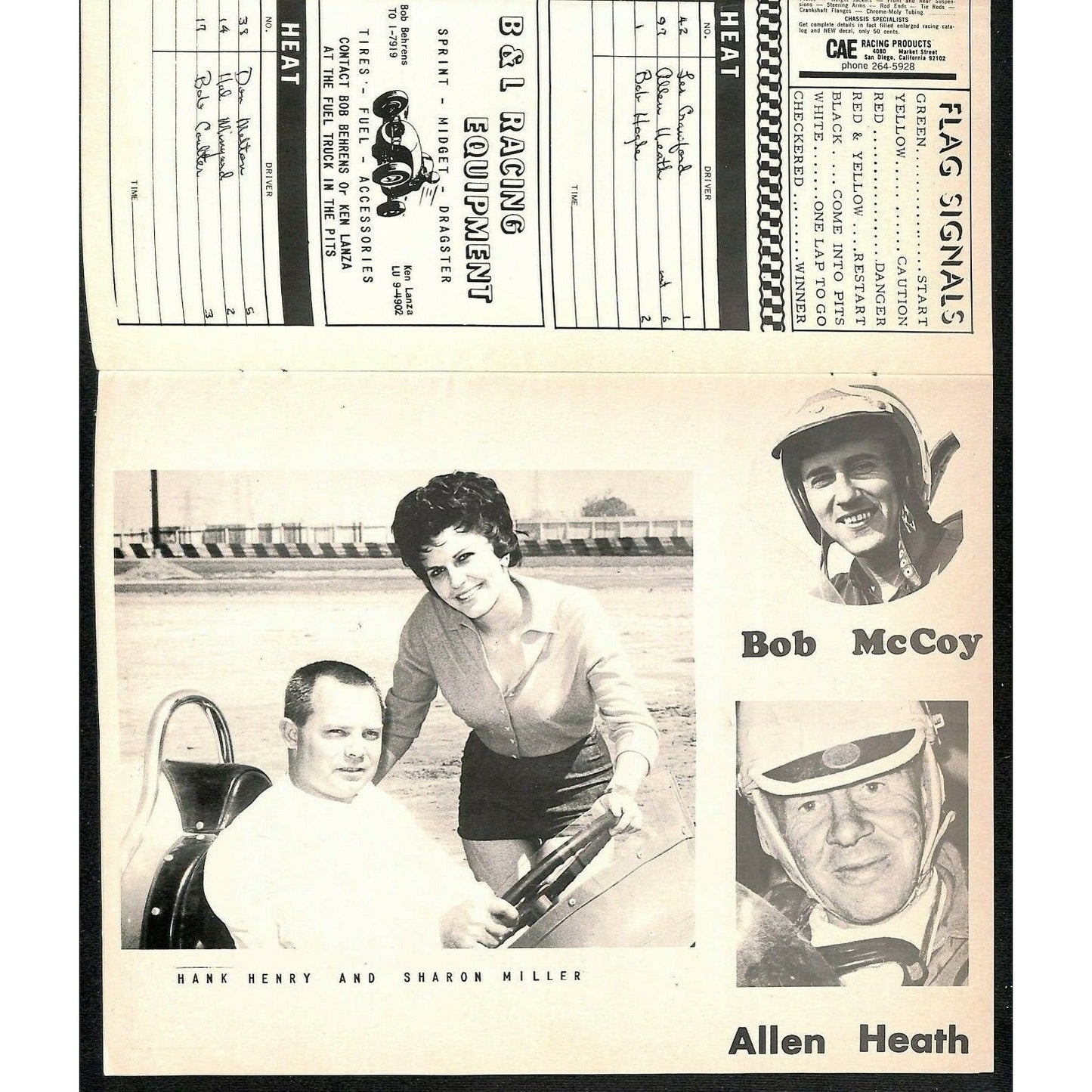 Scarce June 24 1964 CRA Racing Ascot Gardena Big Car Program 12pp.