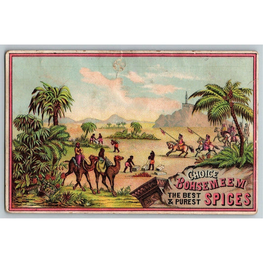 Weikel & Smith Spice Co. Philadelphia Victorian Trade Card Desert Palm Trees